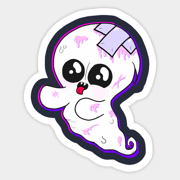 Pastel Ghost Sticker by Greynvi